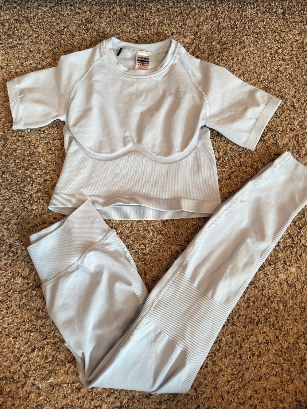 Gymshark Light Blue Seamless Legging Set